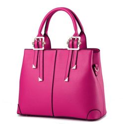 HBP Fashion Women Handbags PU Leather Totes Shoulder Bag Lady Simple Style Designer Luxurys Purses Fuchsia color