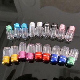 HOT Pill Bottle Clear Empty Portable Thicken Plastic Bottles Capsule Case with colorful Screw Cap Pill Holder Storage Container 674 V2