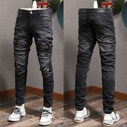 Descuento Jeans Negros Rotos Rodillas 2022 en venta en DHgate.com