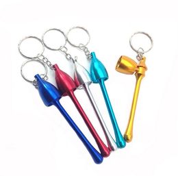 Smoking Pipes Mini Keychain Mushroom styles Smoking Accessories Ultimate Pipe Mini Aluminum Metal Keychain smoking Pipe Gift