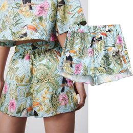 Summer Women's Elastic Waist Animal Print Shorts Harajuku Running Chic Female Shorts 210507