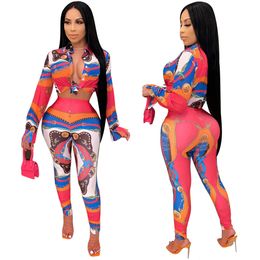 Tracksuits Ladies Sets Suits Cute Casual Women Sexy Print Outfit Womens Clothing Two Piece Sportswear