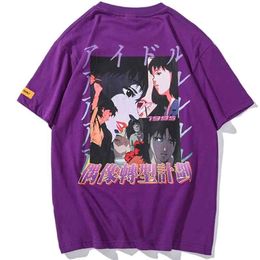 Anime 3D Print Hip Hop T-shirts Men Summer Short Sleeve Harajuku Tops Tees Cotton Casual Streetwear T Shirt Japanese Style 210324