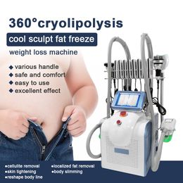 Cryolipolysis Fat Freezing Machine With LipoLaser Cavitation Newest 7 Head Auto 360 Cryo Vacuum RF Cavitation Body Slimming Machine