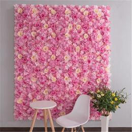 40x60cm Silk Rose Flower Wall Home Decoration Artificial Flowers for Wedding Decoration Romantic Wedding Flowers Backdrop Decor 210317