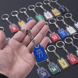 Signature Jersey Keychain Toys Sport Celebrity Figure Basketball Star Backpack Pendant Handbag Key Chain Gifts