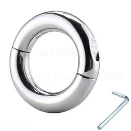 NXY Cockrings Stainless Steel Cock Rings Ball Stretcher Scrotum Ring Bdsm Penis Stretch Lock Chastity Sex Toys for Men. 1124