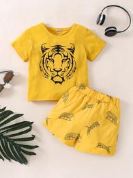 Baby Tiger Print Tee & Shorts SHE