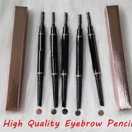MAKEUP Eyebrow Enhancers Make up Skinny Brow Pencil gold Double ended with eyebrows brush 5 Colour Ebony/Medium/Soft /Dark/chocolate drop ship