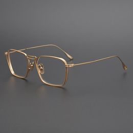 Fashion Sunglasses Frames Titanium Metal Brand Eyeglasses For Men Myopia Prescription Optical Glasses Frame Retro Square