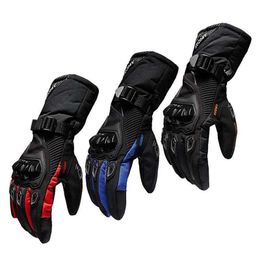 Winter Motorcycle Gloves Warm Touch Screen Waterproof Motorbike Hard Knuckle Protection Cycling Outdoor H1022