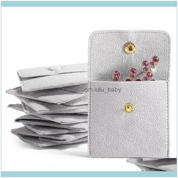 Packaging & Display Jewelrypacks The DoubleSided Veet Snap Button Small Cloth Bag Jewelry Storage Can Be Customized With Logo Pouches Bags