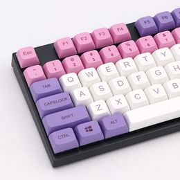 Keypro Hana Ethermal Dye Sublimation fonts PBT keycap Wired USB mechanical keyboard 134 keycaps