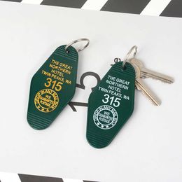 Twin Peaks Key chains The Great Northern Hotel Room # 315 Key Tag Keychain Acrylic Keyring for Women Men Fashion Jewellery G1019