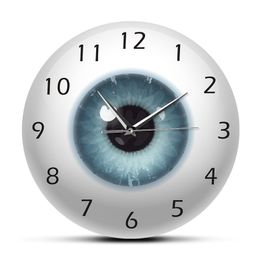 eye anatomy UK - The Eye Eyeball Pupil Core Sight View Ophthalmology Silent Wall Clock All Seeing Human Body Anatomy Novelty Wall Watch Gift 210325