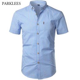Mens Plaid Cotton Shirt Casual Slim Fit Mens Shirts Button Up Men Dress Shirts Brand Business Men Shirt Chemise Camisa Masculino 210708