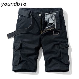 Summer Men Cargo Shorts Casual Cotton Male Jogger Mens Brand Clothing Loose Work Man Military 210716