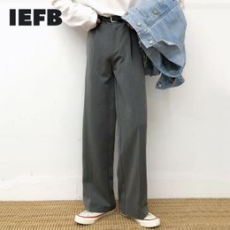 IEFB men's suit pants loose causal straight wide leg business trousers spring summer 9Y6209 210524