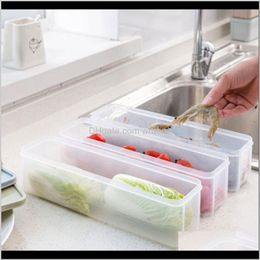 Housekeeping Organization Home Gardenrefrigerator Storage Box With Lid Plastic Der Crisper Kitchen Noodle Fruits Container M56 Bottles & Jar
