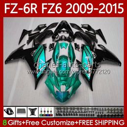 Bodywork Kit For YAMAHA FZ6 FZ 6R 6N 6 R N 600 FZ-6R FZ600 Black Cyan FZ6R 09 10 11 12 13 14 15 Bodys 103No.94 FZ6N 2009 2010 2011 2012 2013 2014 2015 FZ-6N 09-15 OEM Fairing