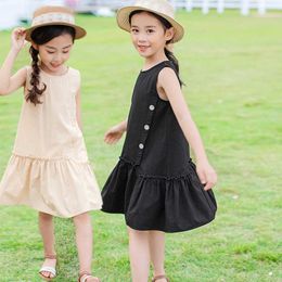 100% Cotton New 2020 Summer Teenager Kid Dresses For Girl Elegant Baby Dress Children Ruffles Kids Clothes Girls 9 To 14 Years Q0716