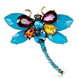 Pins, Brooches Arrival Resin Colorful Large Dragonfly For Women Fashion Elegant Rhinestone Insect Brooch Pin Good Gift