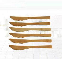 Solid Bamboo Dinner Knife Reusable Bambo Cheese Knife-Butter Jam Spreaders Dining/Serving Utensil Wholesale