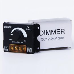 30A LED Dimmer DC 12V 24V 360W Adjustable Brightness Lamp Bulb Strip Driver Single Colour Light Power Supply