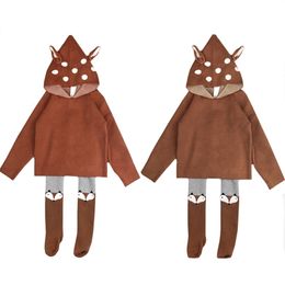 Garotos de inverno Sweater 3D coelho coelho pulôver crianças meninas de malha jumpers dos desenhos animados roupas de bebê 210811