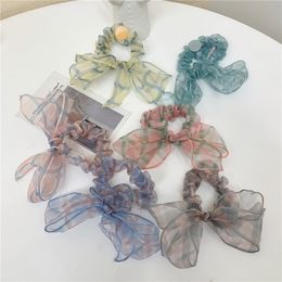 Bow Satin Ribbon Ponytail Scarf Hair Tie Scrunchies Women Girls Hair Bands Rubber Bands Scrunchie Hair Accessories