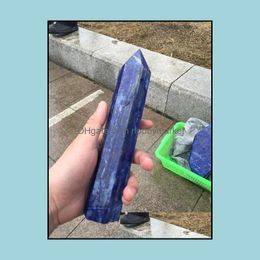 Loose Gemstones Jewellery About 400G Beautif Natural Lapis Lazi Quartz Crystal Double Point Healing ,Lingsite Large Single Pointed Six Prism D