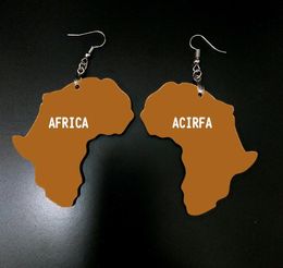 DHL200Pairs Jewelry Sublimation DIY White Blank Wooden African Earrings