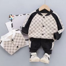 Tuta per bambini Autunno Abbigliamento per bambini Set per ragazzi Tuta Abbigliamento per neonate Costume da abito in cotone con stampa casual