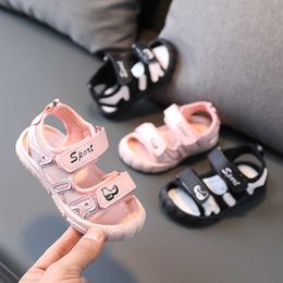 Summer children sandals 1-6 years old children solid-soled beach sandals baby soft-soled anti-kick toddler barefoot shoes 210713