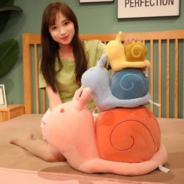 20-60cm Cartoon Snails Plush Toys Lovely Animal Pillow Stuffed Soft Kawaii Snail Dolls Sofa Cushion Cute Birthday Gift for Girls LA288