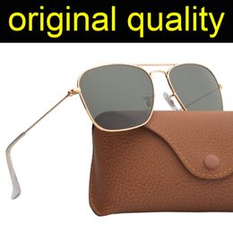 En kaliteli kare metal çerçeve erkekler wome güneş gözlüğü kadın moda güneş gözlüğü marka gözlükleri gözler des lunettes de soleil deri kılıfı içerir