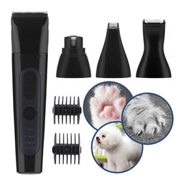 Cat Hair Trimmer Paw Grinder s Clippers Foot Nail Cutter Low Noise Dog Grooming Machine USB Pet Supplies