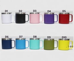 NEW10 colors 14 oz stainless steel coffee Cup Vacuum Double layer Beer Mugs Insulated 14oz Cups With Lid 10-Colors by DHL EWD6851