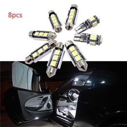 8 Pcs Car Interior Lamp LED Light Reading Front Dome White Light Kit for Audi A4 B6 8E J1 2001-2004 Car Accessories Light