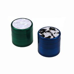 Wholesale cheap mini 40mm 4layer zinc alloy metal tobacco grinder for smoking dry herb with sticker