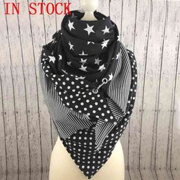 Warm Bandana Foulard New Design Brand Scarf Women Fashion Star Plaid Winter Scarf Cashmere Scarves Lady Pashmina Shawl Wrap Neck Y1108