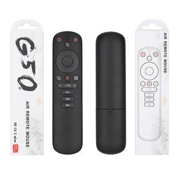 G50S Newest Wireless Fly Air Mouse Gyroscope 2.4G Smart Voice Remote Control for X96 Mini H96 MAX X3 PRO Android TV Box