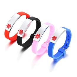 Charm Bracelets Hand Jewelry Silicone + Stainless Steel Curved Brand Sign Bracelet Men's Women's Table Can Be Wholesale
