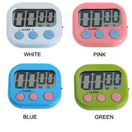 Practical Kitchen Cooking Timer Magnetic LCD Digital Kitchen Countdown Timers Boiled Egg Perfect Color Changing Red keyer Tools