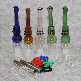 Nectar Glass Pipes hookah Kit with quartz Nail 14mm glas bowl Smoking hand Pipe ash cacther oil rig