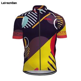 Racing Jackets LairschDan Men Short Sleeve Cycling Jersey Summer Road Bicycle Riding Clothing Mountain Bike Cycle Equip Comfortable Sports W