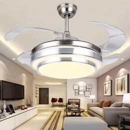 Ceiling Fans Modern Minimalist Fan With Led Light Nordic Style Lamp For Living Room Ventilador De Techo Home Decor BC
