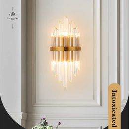 Wall Lamp Postmodern Light Luxury Simple Crystal Creative Living Room Bedroom Aisle Background El Bedside