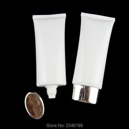 100ML 100g Flat White Cosmetic Soft Tube BB CC Container, Shampoo Cream Bottle Ointment Tube 50pcs/Lot