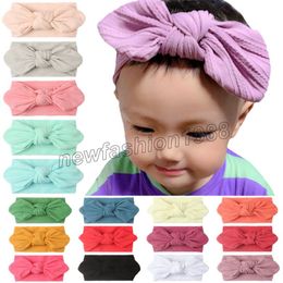 Fashion Bowknot Baby Headband Toddler Newborn Baby Boys Girls Solid Stretch Nylon Hairband Headwear Hair Accesories for Girl Boy